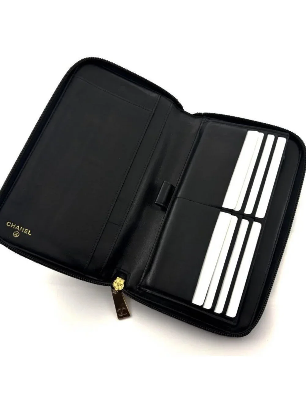 Chanel Wallet Coco Stitch Caviar Organizer